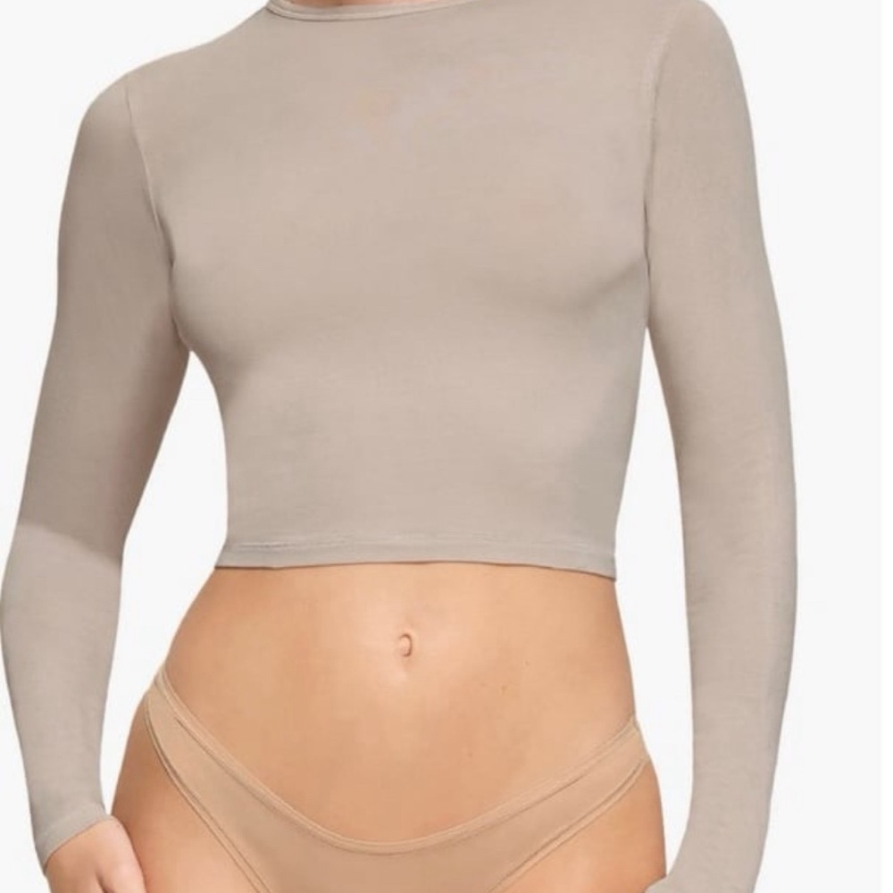 NWT SKIMS New Vintage Cropped Long Sleeve T-Shirt SONE 4XL
